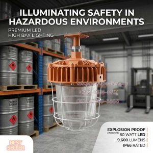 lampu gantung explosion proof 80w led