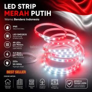 lampu merah putih 17 agustus led strip