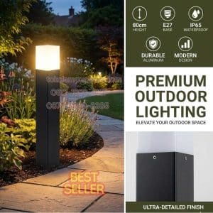 lampu taman pedestrian 80cm 1xe27