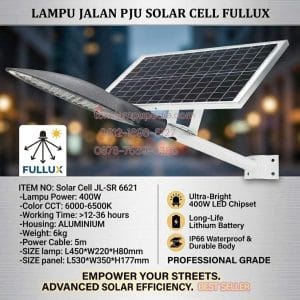 lampu jalan solar cell fullux 400w