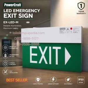 lampu powercraft ex-led-m exit