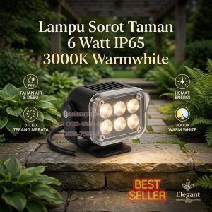 lampu sorot taman 6w led 3000k