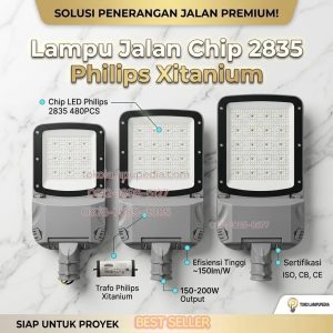 lampu jalan chip philips xitanium 100w 150w 200w