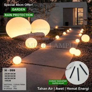 lampu taman globe rainproof anti pecah