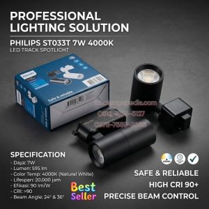 lampu track spotlight philips 7w st033