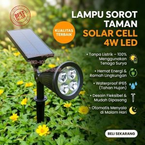 lampu sorot taman solar cell 4w led